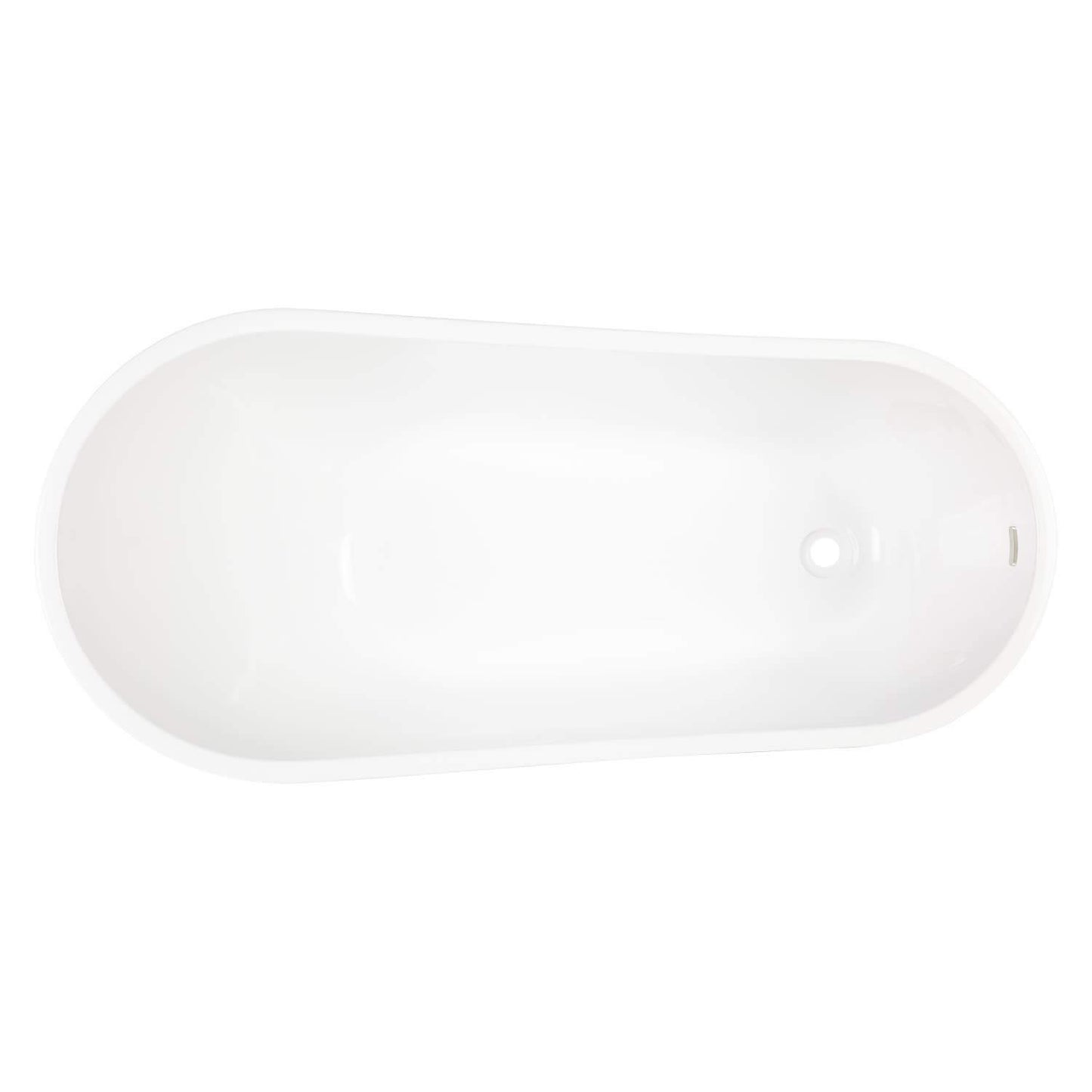 Signature Hardware 483535 Sheba 66" Acrylic Soaking Slipper Freestanding Tub with Integrated Drain and Overflow