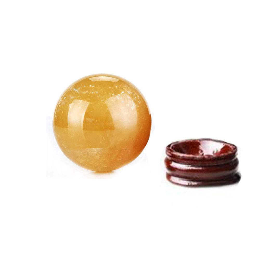 Feng Shui Natural Citrine Crystal Sphere Ball - Feng Shui Crystal for Wealth and Success