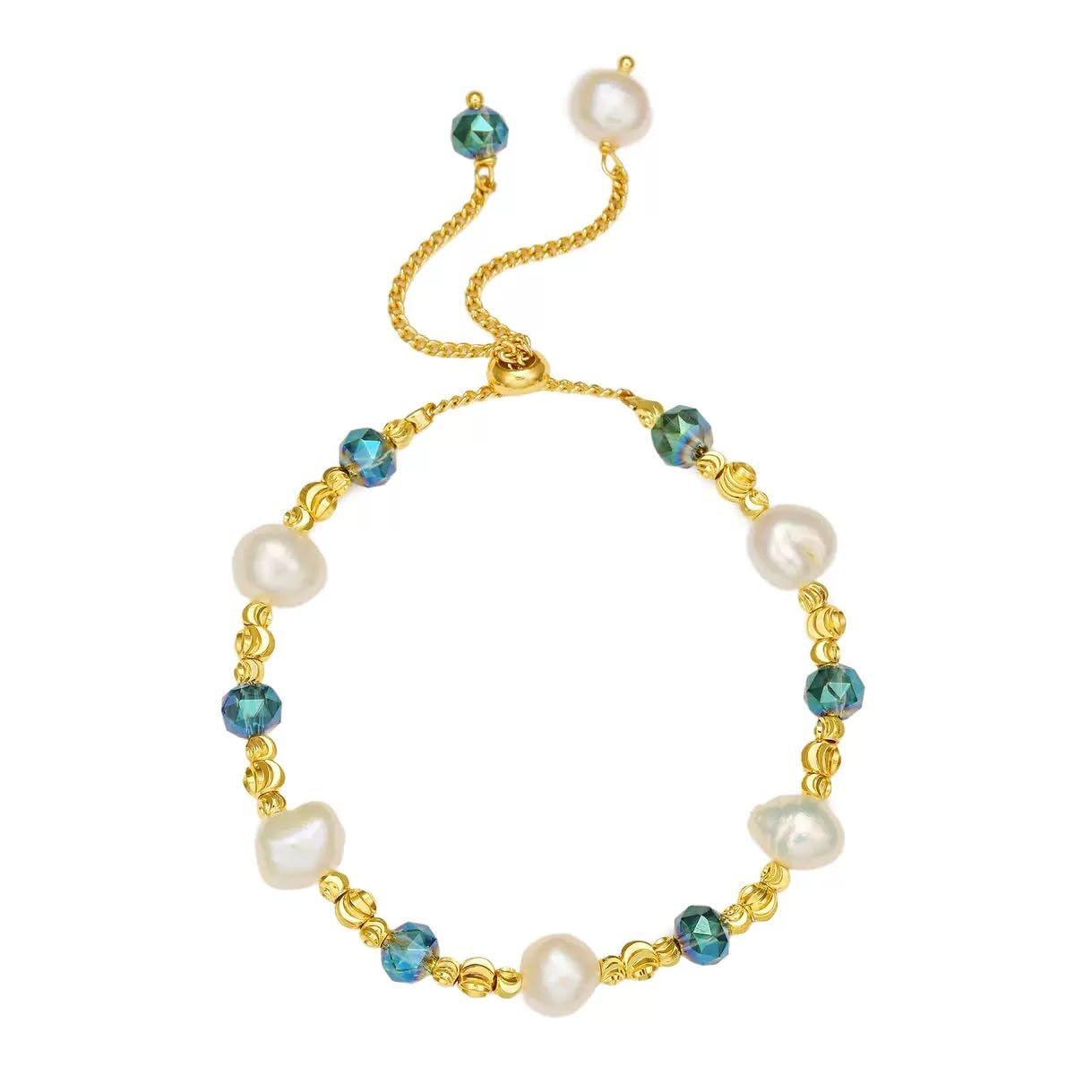 Bracelets for Women Dainty Gold Boho Beaded Bracelets Gifts for Women Mom Lover Friends Colorful Stone Pearl Jewelry Bracelet Trendy Fashion