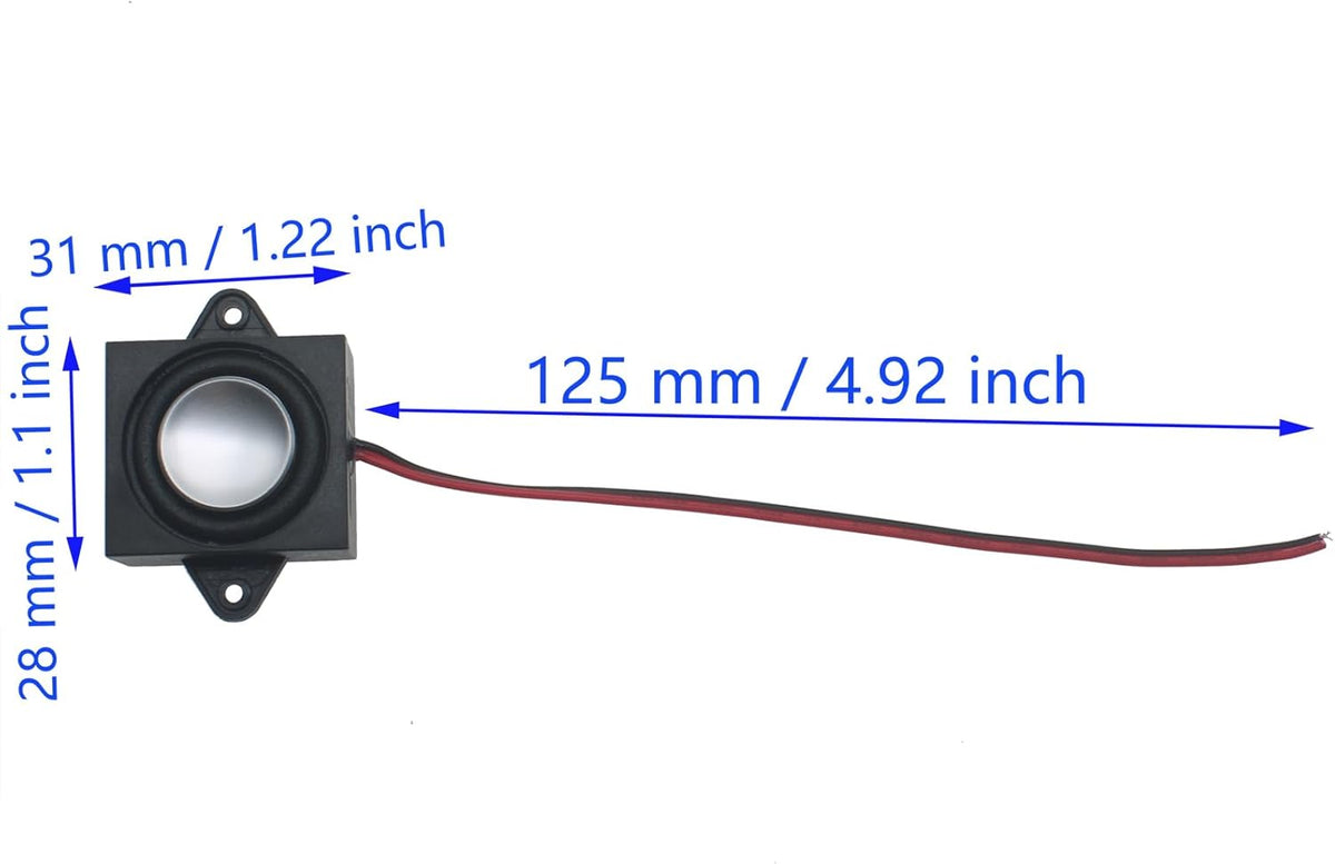 SYCZIOHU 4Ohm 3W 2 Rectangular Micro Speaker Full-Range Cavity Micro Speaker PCS Stereo Loudspeaker for Bluetooth