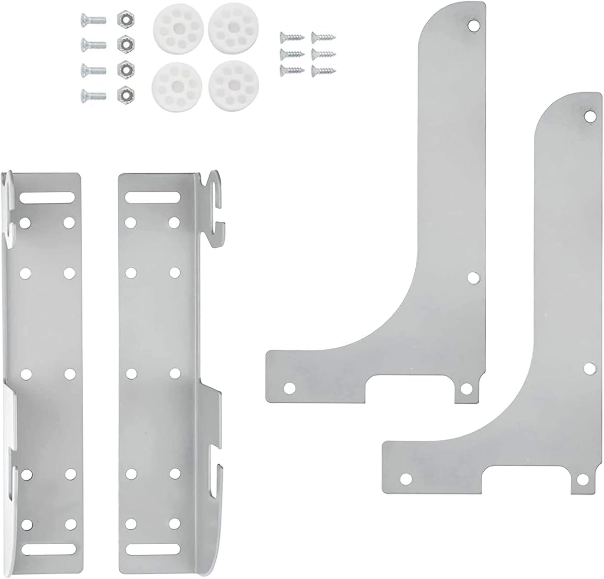 5WB-DMKIT Metal Door Shelf Mount Silver Kit for 5wb1 5wb2 5cw2 Organizer Basket Series RV Pull Out Wire Baskets Cabinet Kitchen Cookware Organizers Waste Containers
