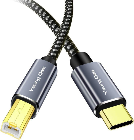 Yeung Qee 1.5 2.0 (1.5FT/0.5M) USB C Printer Cable ft, USB Type C to USB Type B Printer Scanner Cable Cord Compatible