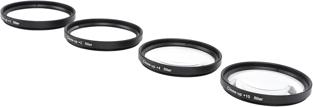 Yunir +1, +2, +4, +10 (62mm) Close Up Macro Lens Filter Kit with Lenses for Photography, Optical Glass Filters, Double