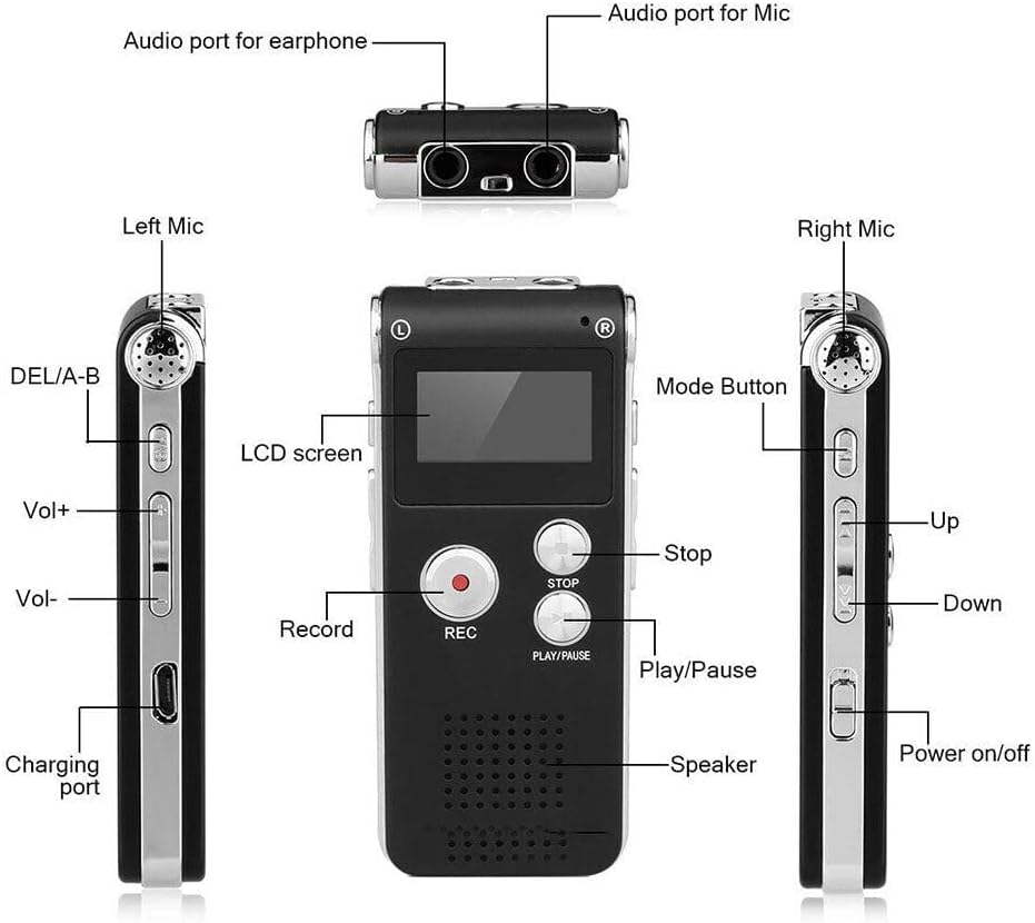 TEAMWILL 1PC 32GB Paranormal Ghost Hunting Equipment Digital EVP Voice Activated Recorder USB