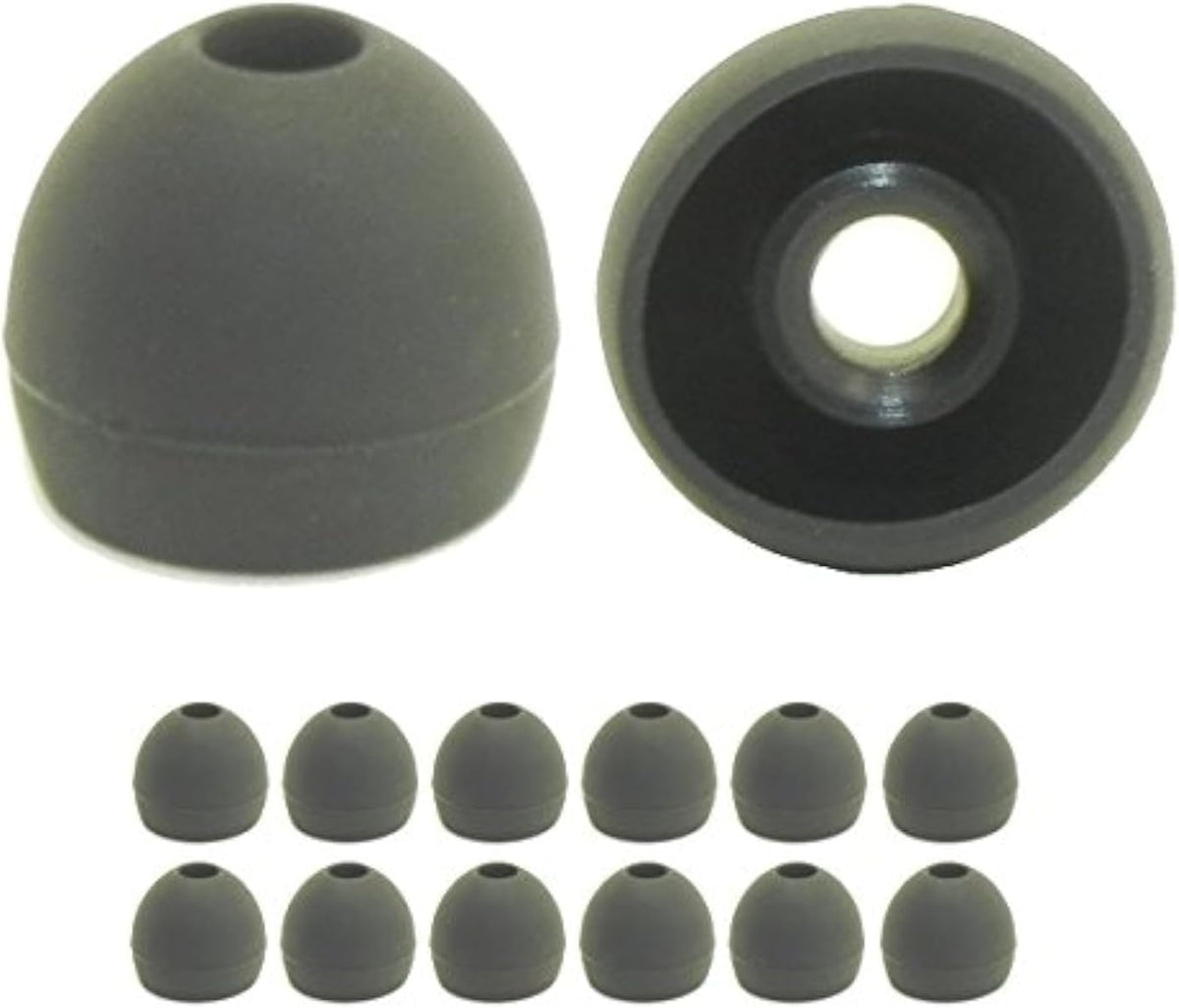Earphones Plus 6 Pr Black Extra Large Ear Tips Replacement Ear Tips for in Ear Earbud Earphones