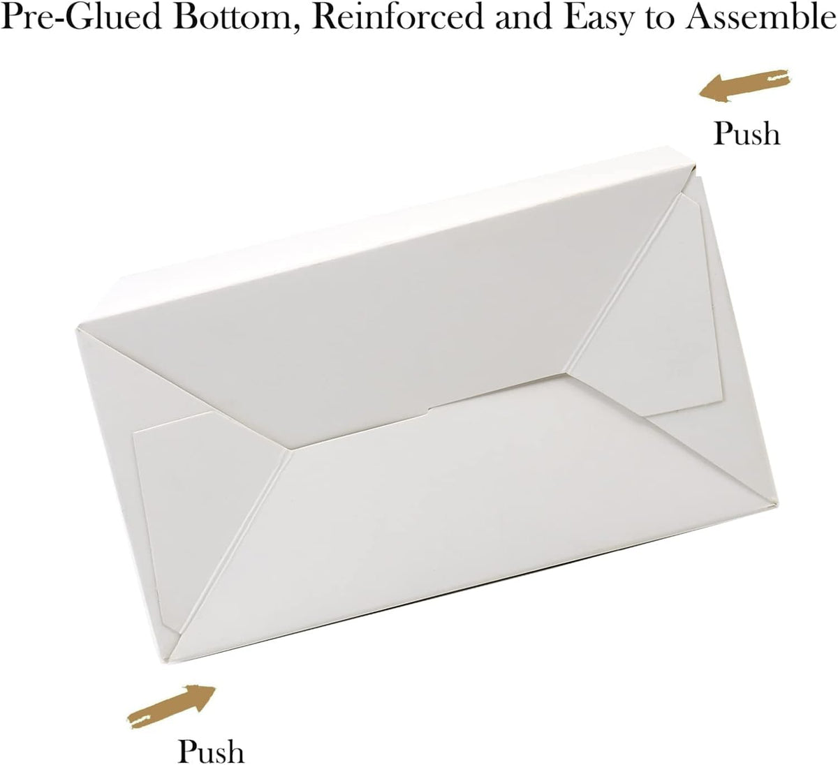 Oletx 30Pcs 9 Inch Large Gable Gift Boxes, White Party Favor Treat Boxes, Lunch Box with Handles for Birthday Babyshower Wedding Activity Picnic