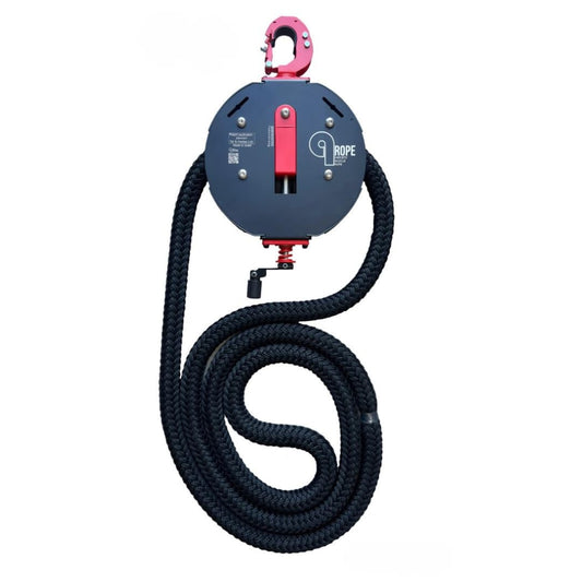 Qrope Endless Rope Trainer Machine - Portable Rope Pull Pulley System - Home Gym Workout Equipment for Strength Training - Infinity Rope for Upper Body and Forearms