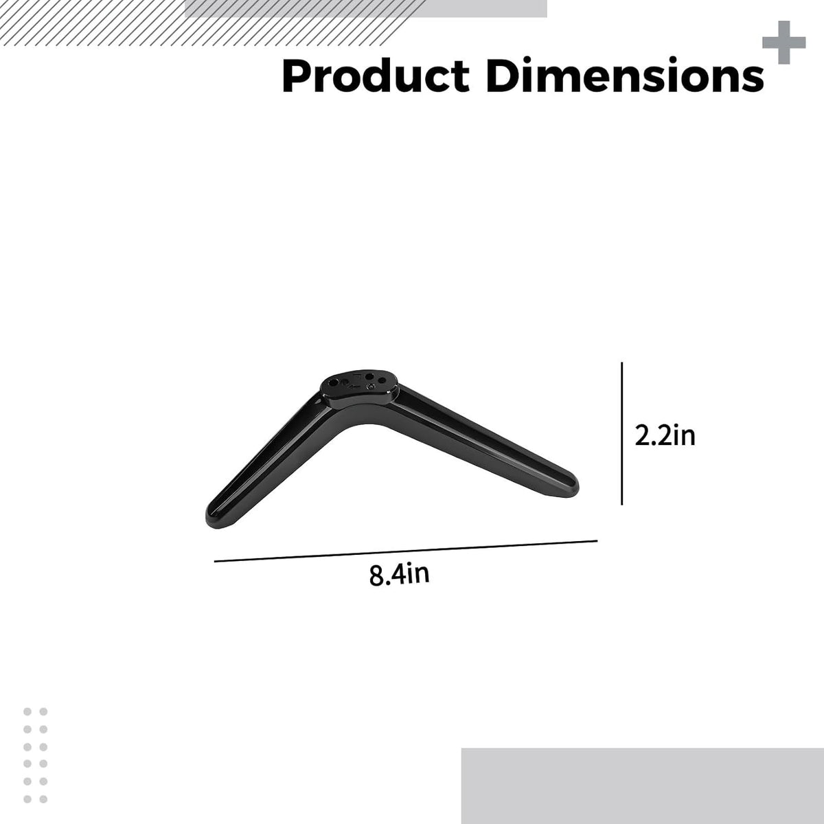 yeeplant 2 Setup Pcs Universal Tv Stand Legs Replacement Base, for Tvs Compatible with Tv and Adjustable Port