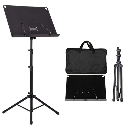EliteBloom Sheet Music Stand Holder, Conductor Music Holder, Folding Orchestra Sheet, Metal Tripod Base, for Stage Studio Performance,