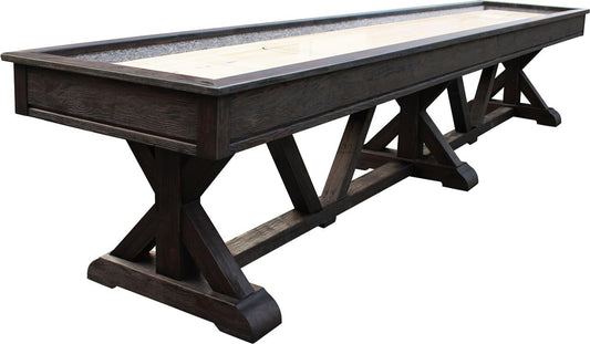 Playcraft Brazos River 12' Weathered Black Pro-Style Shuffleboard Table