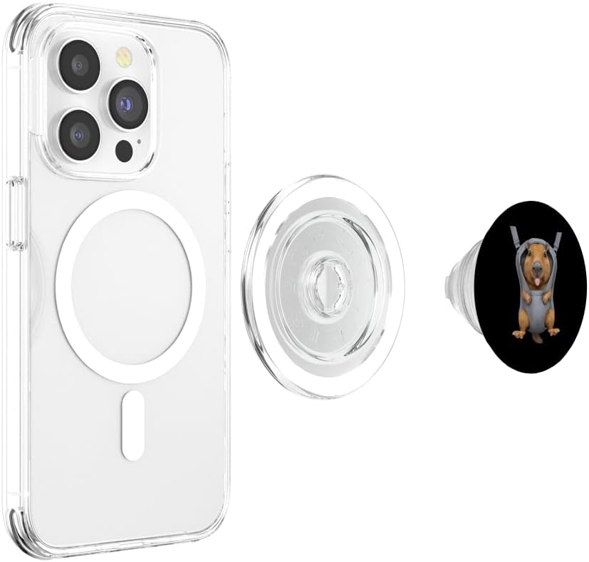 Capybaras Animal Lover PS Funny Capybaras In A Baby Carrier. Animal Lover PopSockets PopGrip for MagSafe