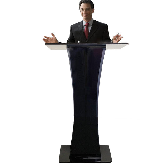 LaseVe Podium Podium Acrylic Lectern Pulpit Transparent Podium Church Wedding Podium School Stage Host Business Office Furniture Conference Display Stand