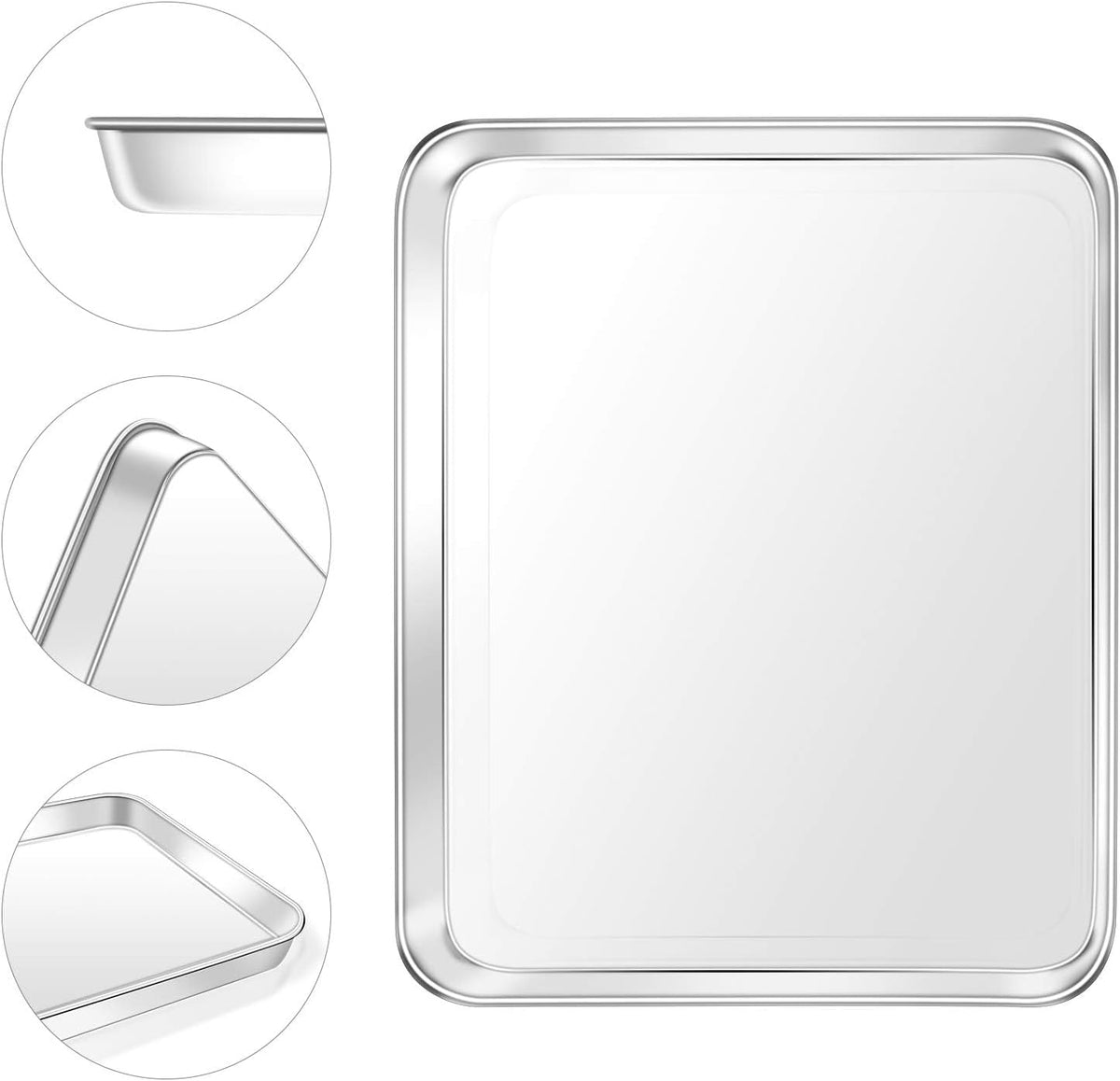 Yododo Stainless Steel Baking Sheet - Non-Toxic, Easy Clean, Rust-Free | 23½ Inch Cookie Tray