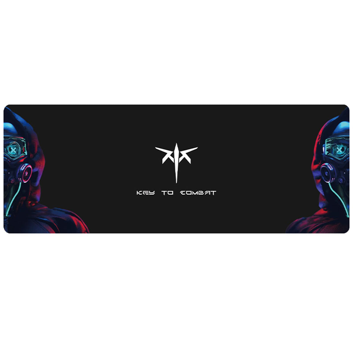 KTC Large Mouse Pad Gaming, Mouse Mat with Microfiber Fabric Surface, Extended Desk Mousepad with Stitched Edges, Non-Slip Rubber Base, 27.5 x 11.8 in, Black, for Gamer Office Home