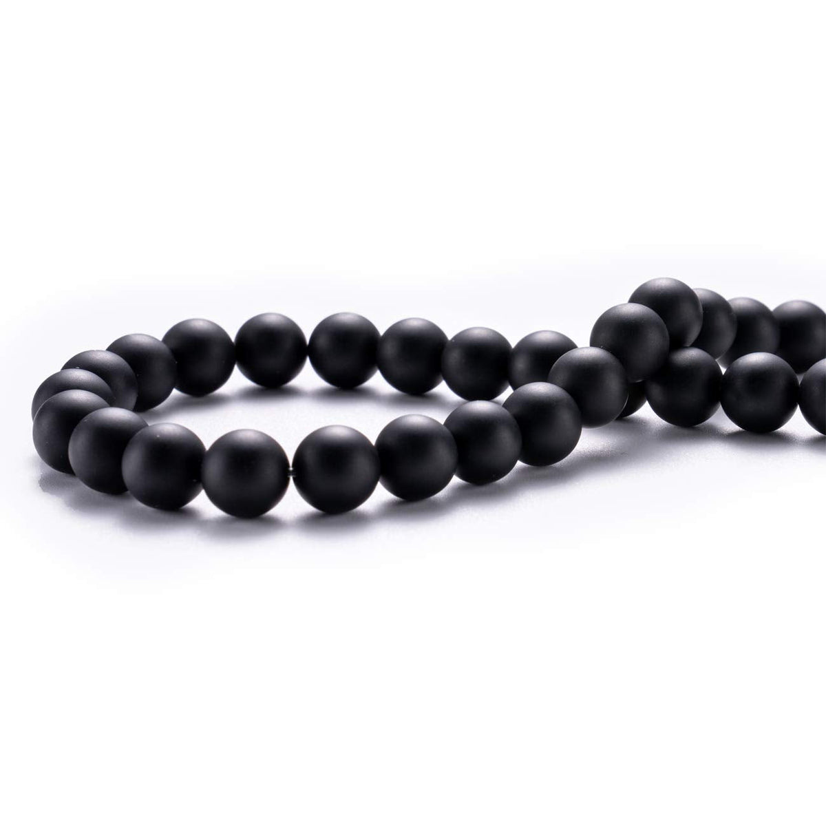 BEADIA Matte Black Onyx Natural Stone Round Loose Semi Gemstone Beads for Jewelry Making 4MM 89PCS
