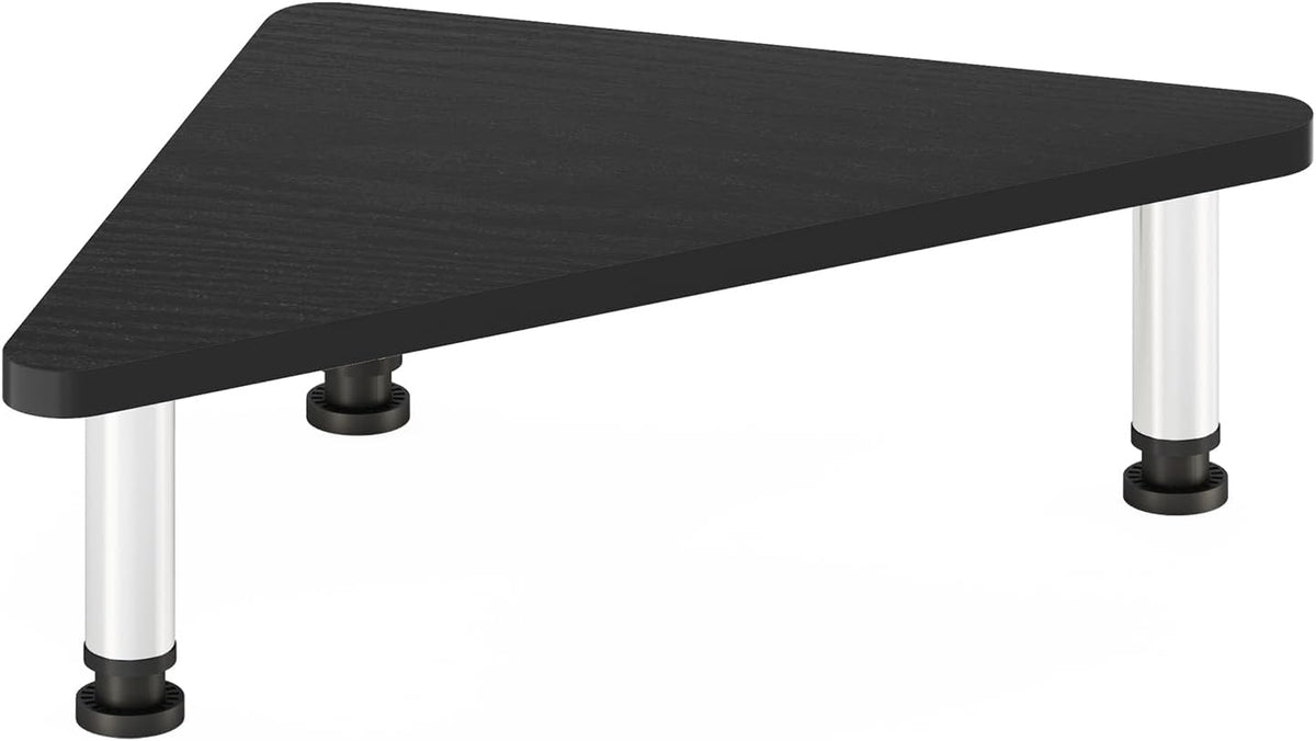 Furinno Turn-N-Tube Corner Monitor Riser Stand with Stainless Steel Tubes, Americano