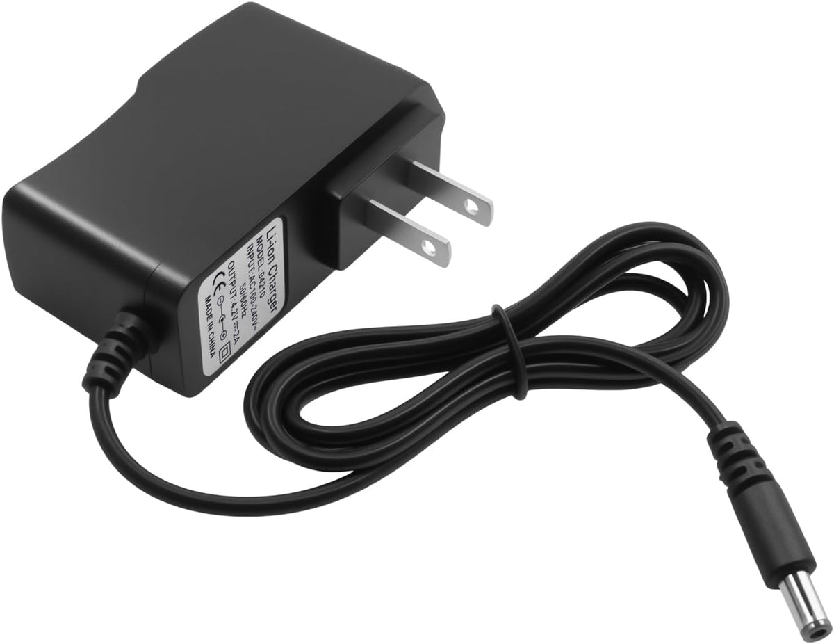 YiKaiEn 4.2V 2A 100-240V 5.5x2.5mm 3ft Lithium Battery Charger Power Supply AC to DC Adapter with Center Positive Plug