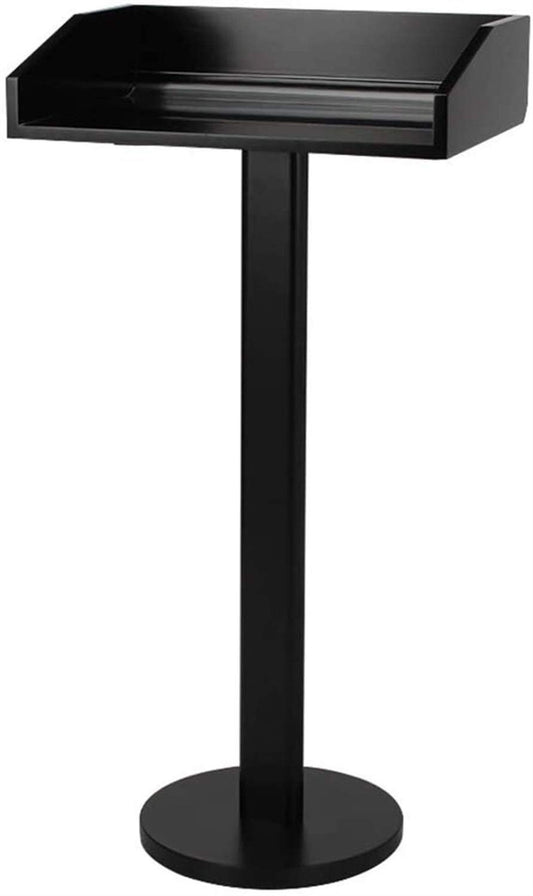 CAMBOS Lectern Podium Stand, Lectern Podium Stand,Hotel Restaurant Entrance Podium Welcome Table Speaking Stage Master of Ceremonies Ideal for Sermons and Presentations Black