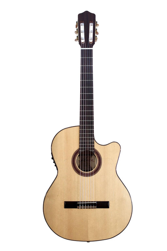 Kremona Rosa Luna CW – Acoustic/Electric Flamenco Guitar – Handmade in Europe – Padded Gig Bag Included