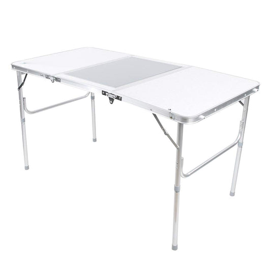 Eminchu Folding Table with Sprayed Fireproof Board Foldable Design Easy to Carry Camping Furniture Supplies High Strength Aluminum Alloy Material for Outdooor Picnic Camping Travel