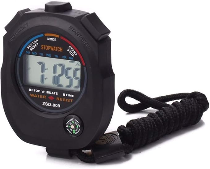 12 pack Multi-function Electronic Digital Sport Stopwatch Timer, Large Display with Date Time and Alarm Function,suitable for Sports Coaches Fitness Coaches and Referees