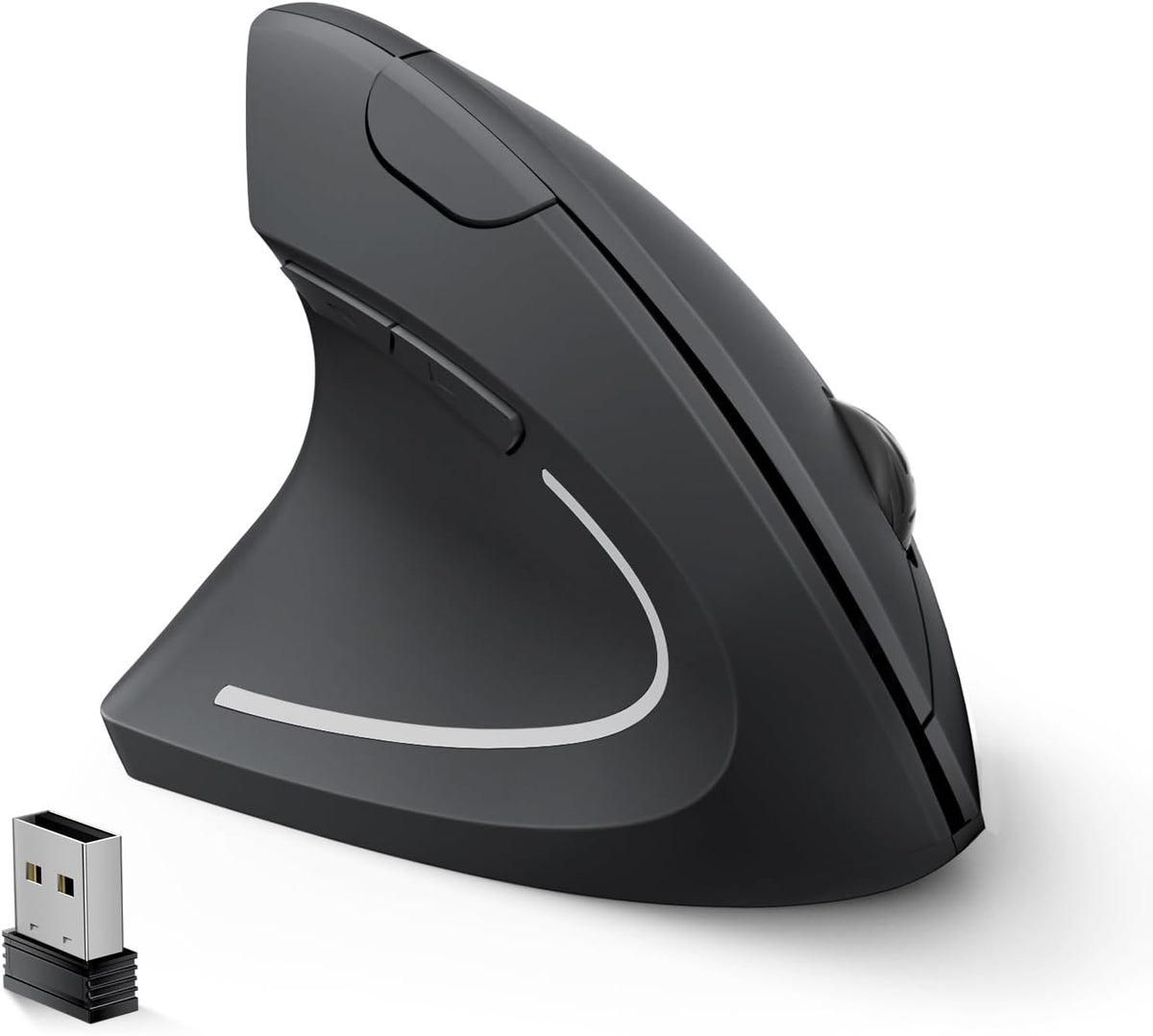 Lekvey 2.4G 3 6 Left Handed Ergonomic Mouse, Vertical Wireless Mouse for Left Hand, USB Carpal Tunnel Lefty Mouse
