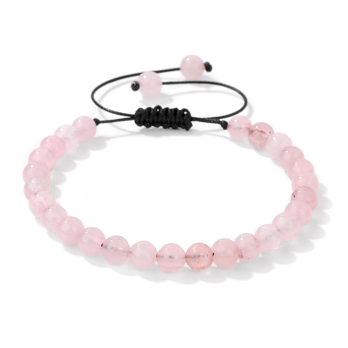 Lit Wall Rose Quartz Bracelets for Women 6mm Pink Quartz Crystal Bracelet Healing Crystal Bracelets Pink Beaded Bracelets Natural Stone Bracelets Rose Quartz Jewelry for Women