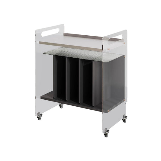 uP9sF2mD DVD Shelf Organizer Home Wooden Vinyl Record Cabinet CD Albums Storage Rack with Casters Acrylic Supports CD Storage Rack