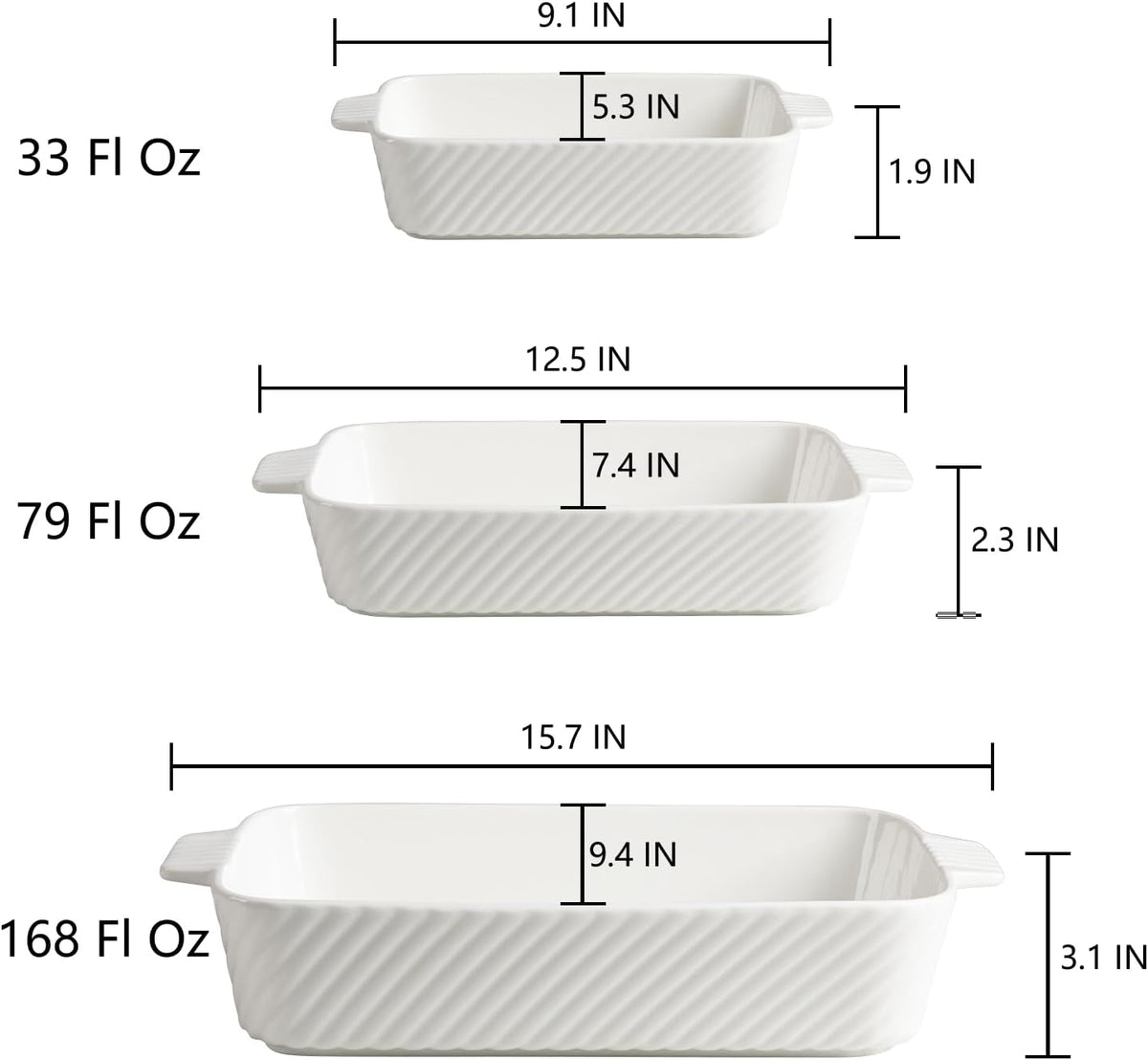 Sweejar Ceramic Baking Dish Set - Versatile Porcelain Casserole Dishes for Oven | Turquoise Color