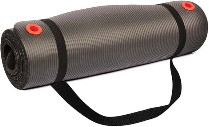Body Sport Non-Slip Exercise Mat for Men & Women, Thick Foam Surface for Yoga, Pilates, Fitness & Aerobic Workouts