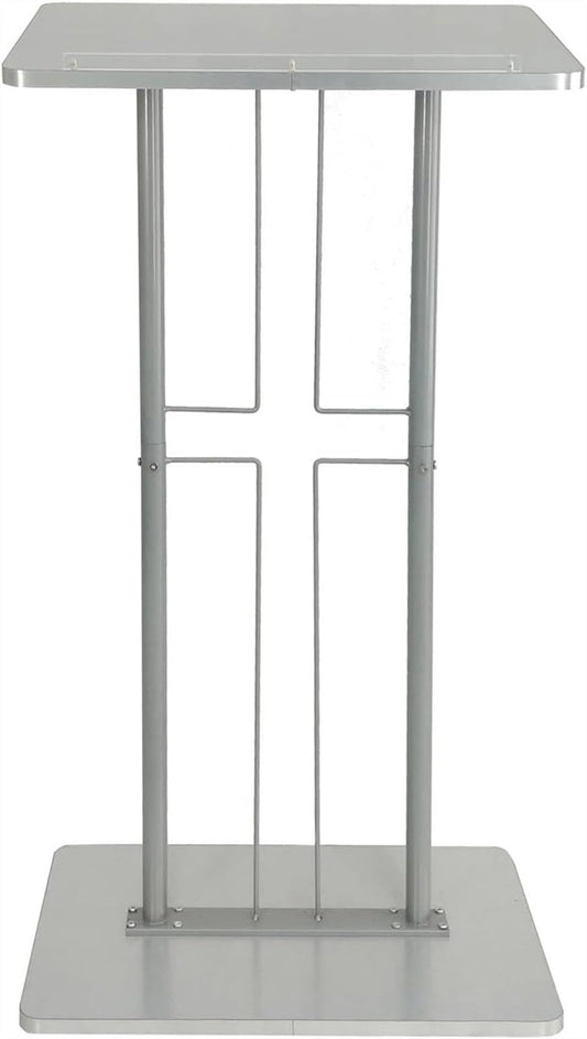 BTZHY Lectern Podium Stand, Acrylic Iron Podium School Church Stage Host Table Hotel Reception Desk Company Conference Table Commercial