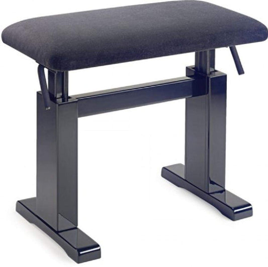 Stagg PBH 780 BKP VBK Hydraulic Piano Bench,Black Velvet Top/Black Highgloss