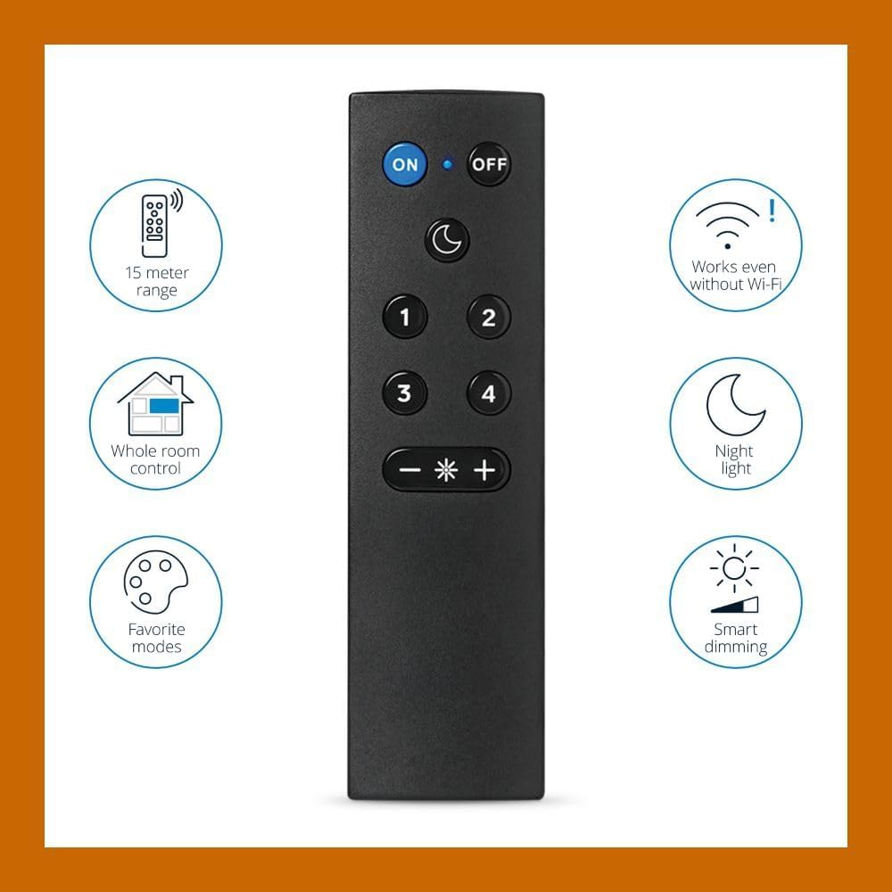 WiZ Connected Remote Light Switch, Works with All WiZ Products, Turn Lights On or Off, Brighten or Dim Room, Control Switch, 1 Pack