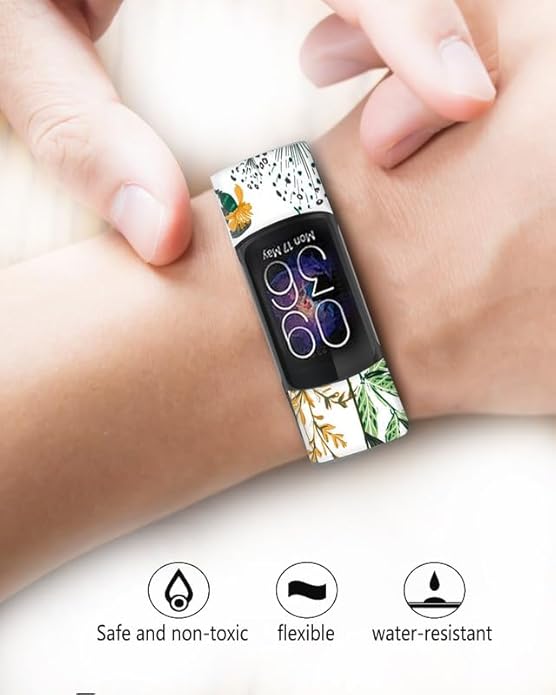 Sport Bands Compatible with Charge 6 /Charge 5 for Women Men,Soft Waterproof Replacement Straps Wristbands for Charge Advanced Fitness Tracker