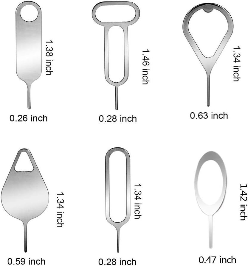 AYWFEY 7Pcs (7Styles) SIM Card Removal Openning Tool Tray Eject Pins Needle Opener Ejector Compatible with All iPhone