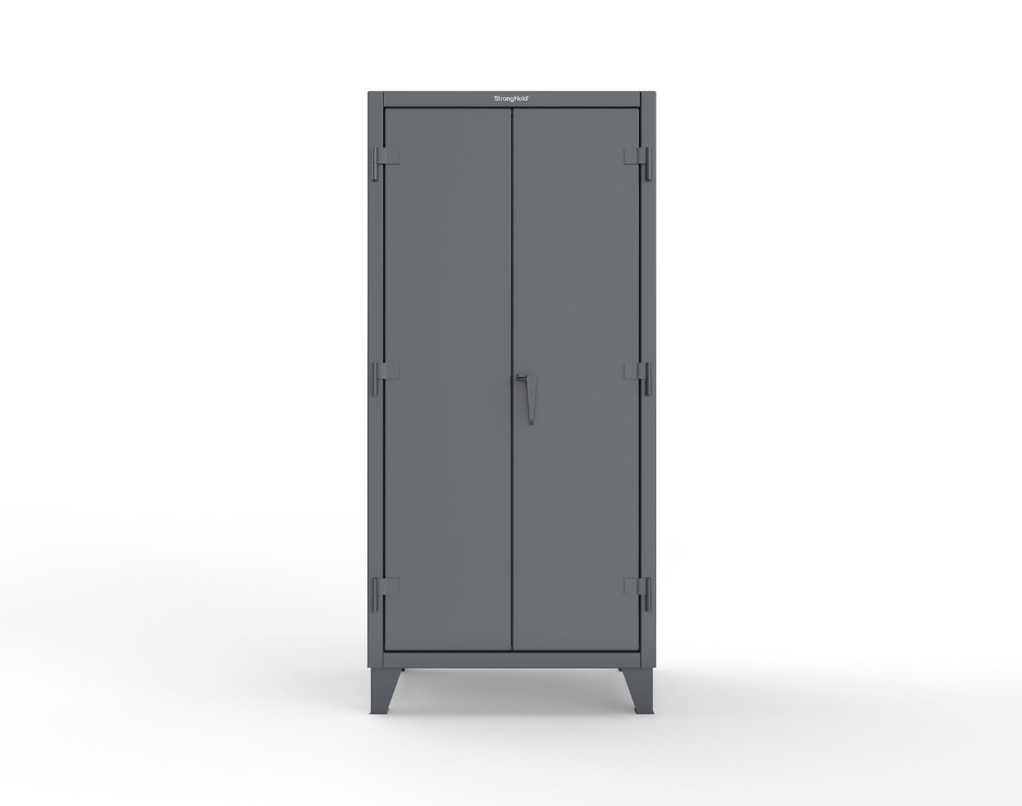 Strong Hold, 36" W x 24" D x 78" H, Industrial Cabinet, Heavy-Duty, Welded and Assembled, 12-Gauge Steel, Dark Gray, 4 Adjustable Shelves with 1,900 lbs. Capacity - USA, 36-244