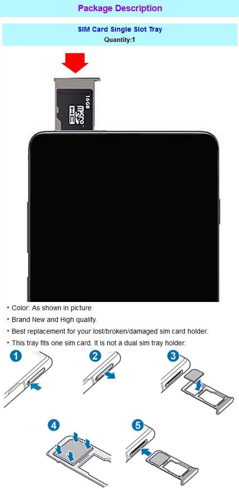 AceSoft 13 Excellent Substitutable Upgraded Extra Dual SIM Card Tray Holder + SIM Card Ejection Pin Compatible