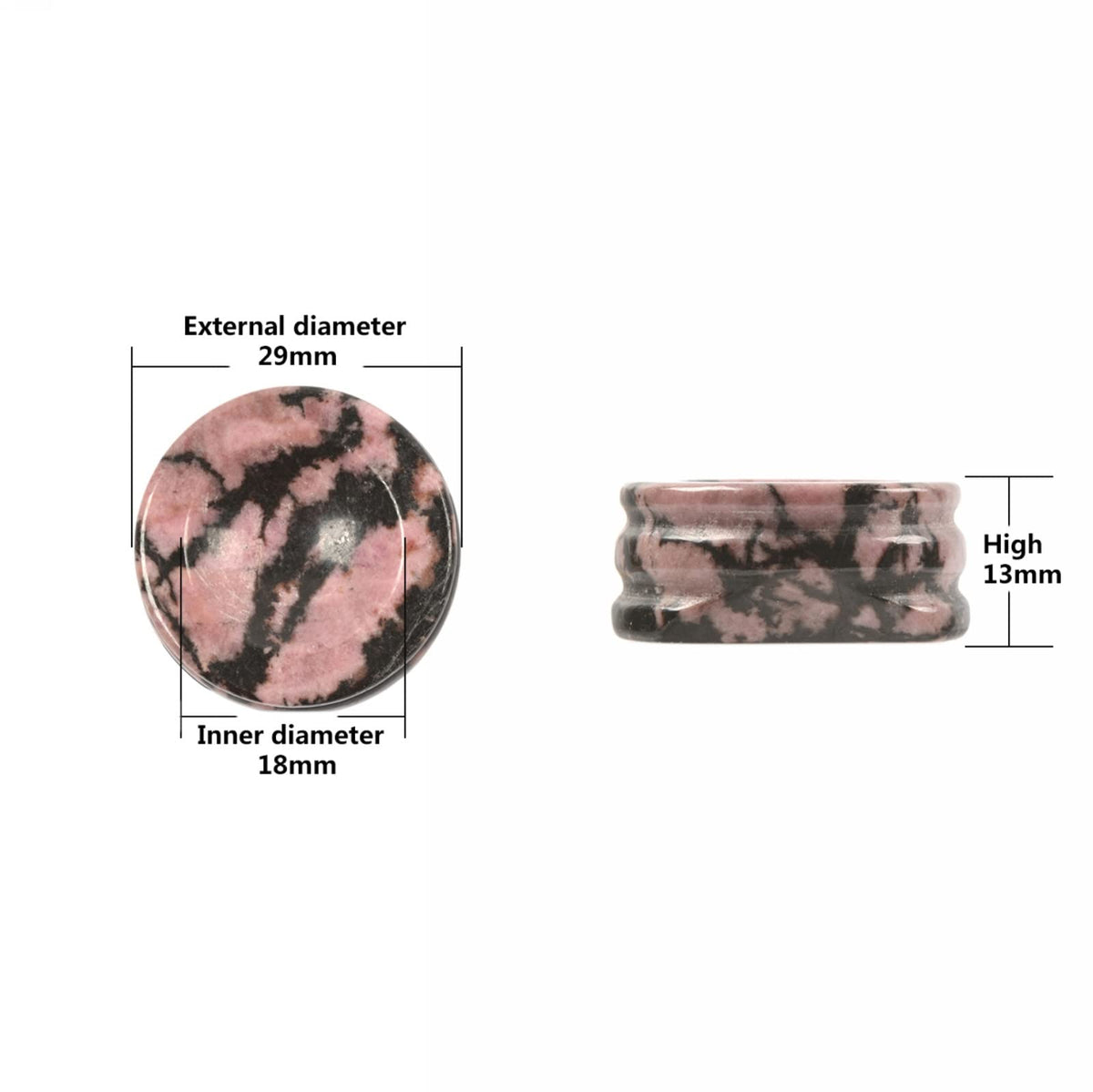 Justinstones Natural Matrix Rhodonite Gemstone Egg Crystal Healing Chakra Meditation Home Office Decor Stone with Stone Stand
