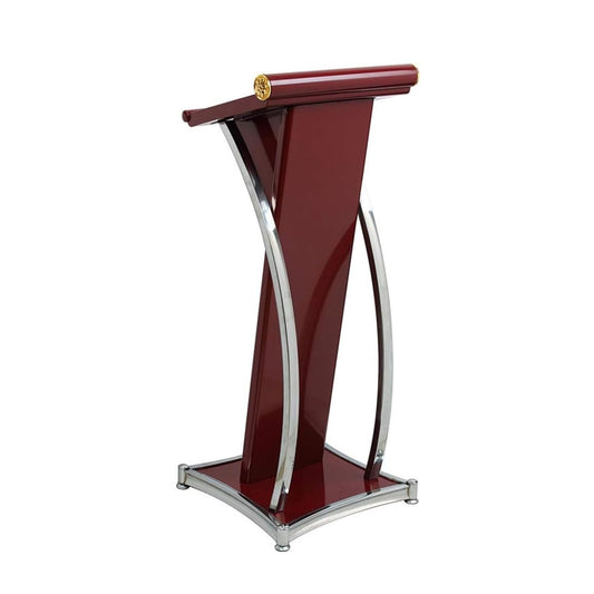 Metal Lectern Podium Stand - Pulpits for Churches, Church Classroom Pulpit Podiums Reading or Laptop Desk with Slanted Top Shelf, for Office Stage Studio