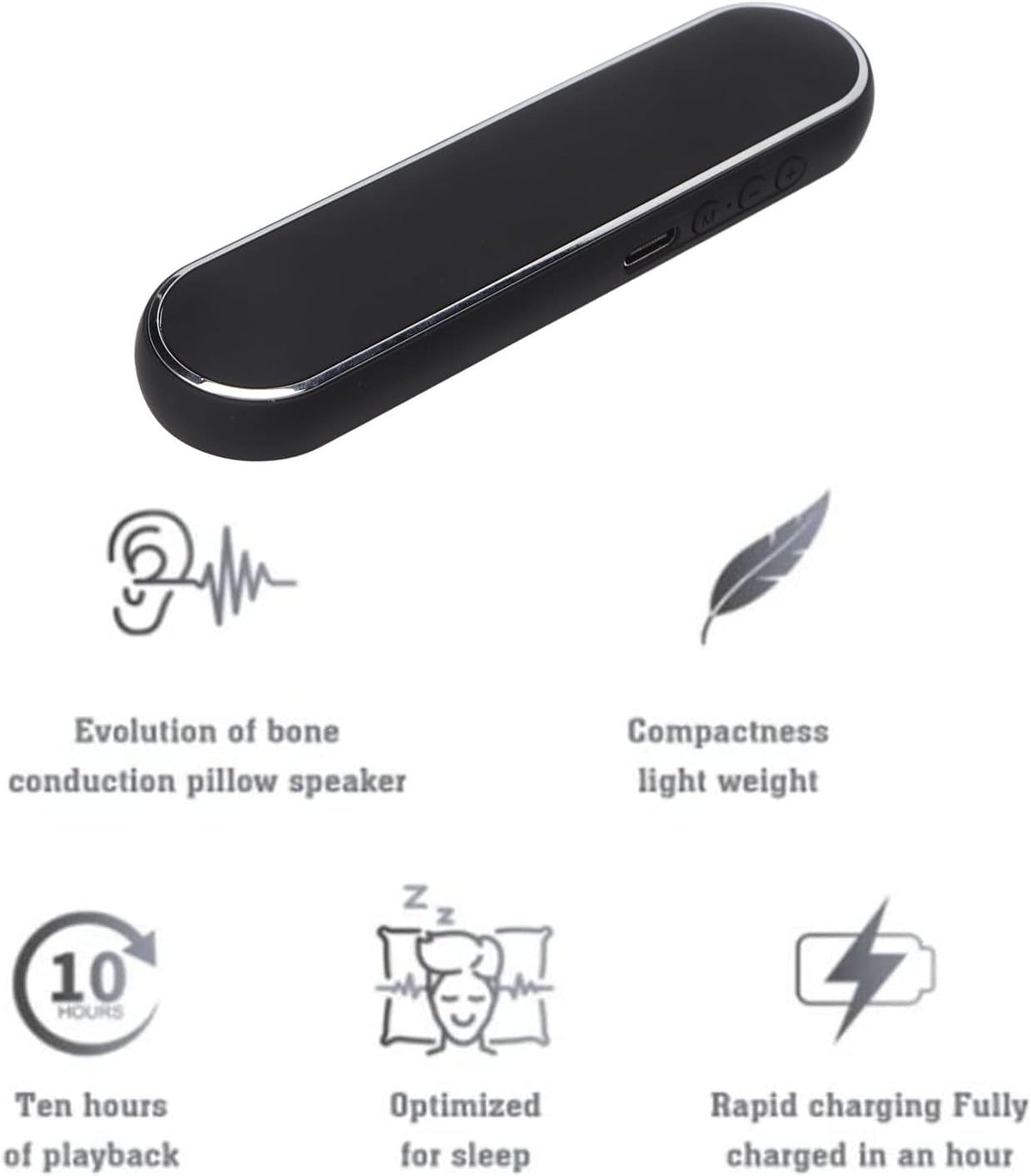Vikye Bluetooth Pillow Speaker for Sleeping,Mini Portable Under Pillow Speakers,Portable Pillow Speaker with Volume