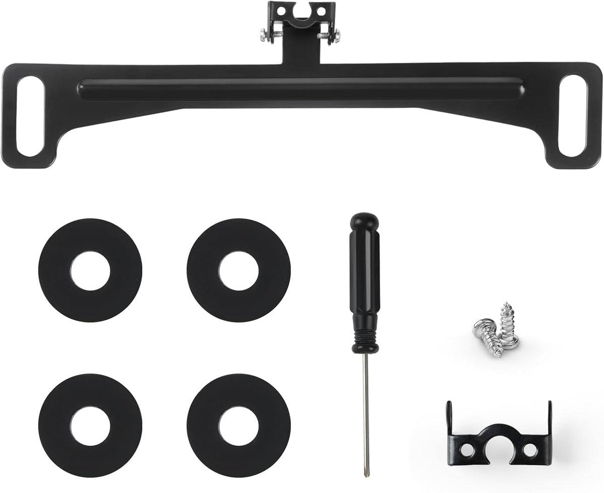 Snwoygr 170-Degree Universal Car Rear View Camera License Plate Bracket, Professional Full Stainless Steel Anti-Rust