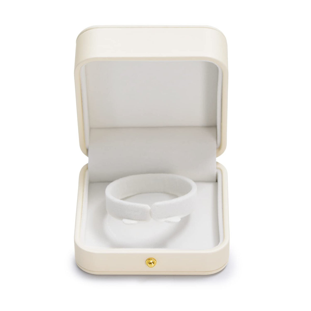 Oirlv Gorgeous Bracelet Gift Box Leather Bangle Box for Jewelry Gift White Velvet Interior Bangle Bracelet Storage(White)