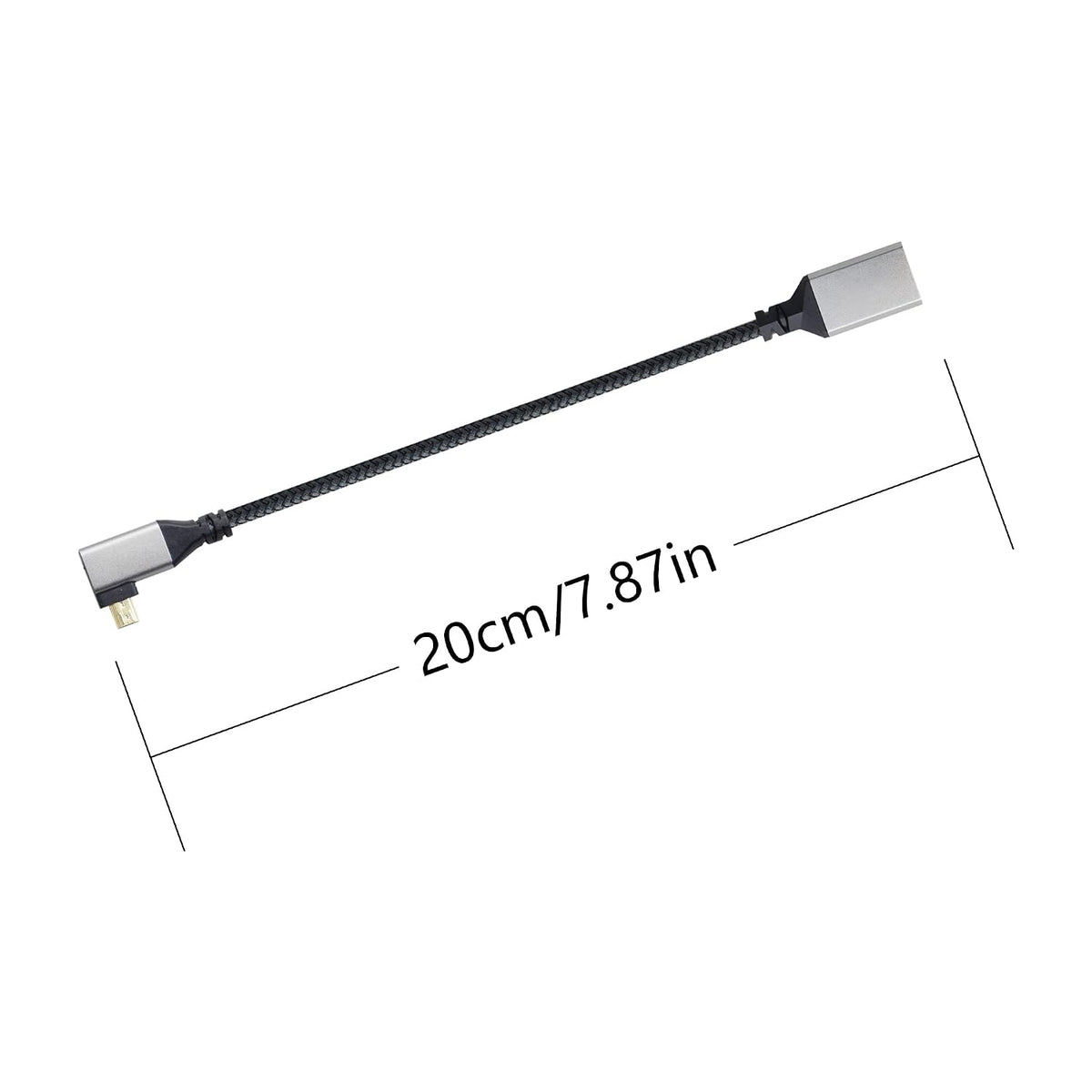 RIIEYOCA 4K 4K Laptop,Projector,TV,Monitor,Camcorder(Cable:20cm) Micro HDTV to HDTV Adapter Cable,Right Angle Micro