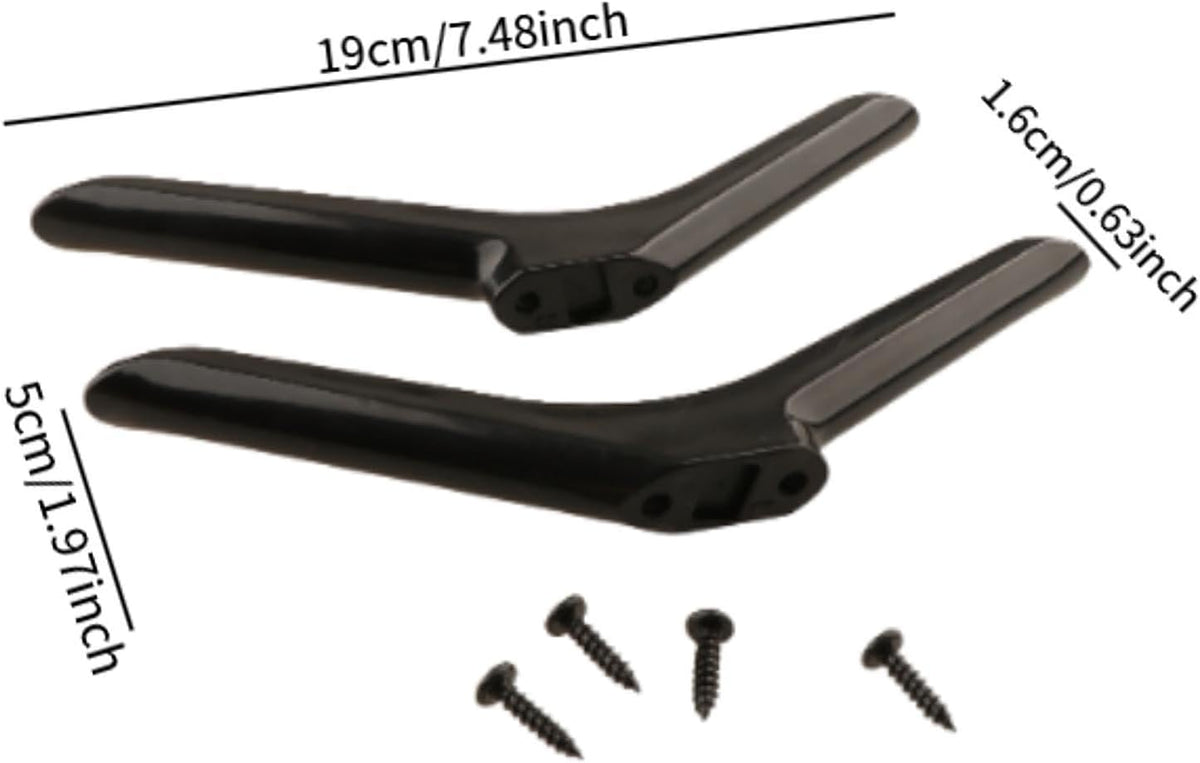Moyeetings 2 19cmx5cmx1.6cm Pieces TV Stand Base Table Top Pedestal Feet Replacement Stand Mount Universal Holder