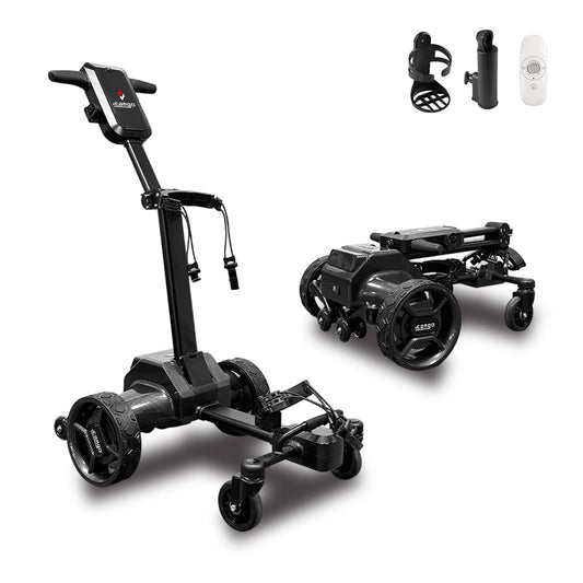 Icango caddy G5 Electric Golf cart,Electric Golf Push Cart Auto Follow You, 45 Holes Battery,Remote/APP/Manual Control,Anti-Tipping,Electric Golf Push cart with Remote,Umbrella,& Phone Holder