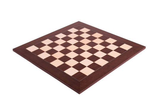 The House of Staunton Standard Traditional Chess Board - 2.25" (Montgoy Palisander & Bird's Eye Maple - Satin Finish)