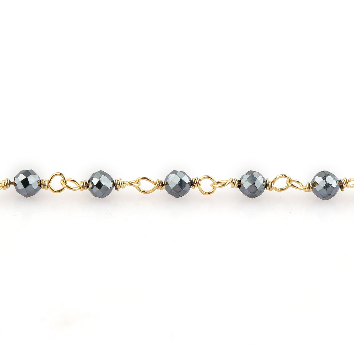 CRYSTALINES Natural Teraherts Gemstones Rosary Bracelet, Handmade Gold Plated Jewelry, Wire-Wrapped, Beaded Rosary Chain, Healing Crystals, Women Bracelet, Adjustable Chain, 7+1inch, A Grade