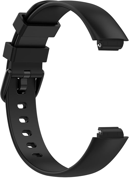 2 Pack Compatible with Fitbit Inspire 3 Bands, 15.4mm Width Soft Silicone Adjustable Sport Replacement Band for Women Men