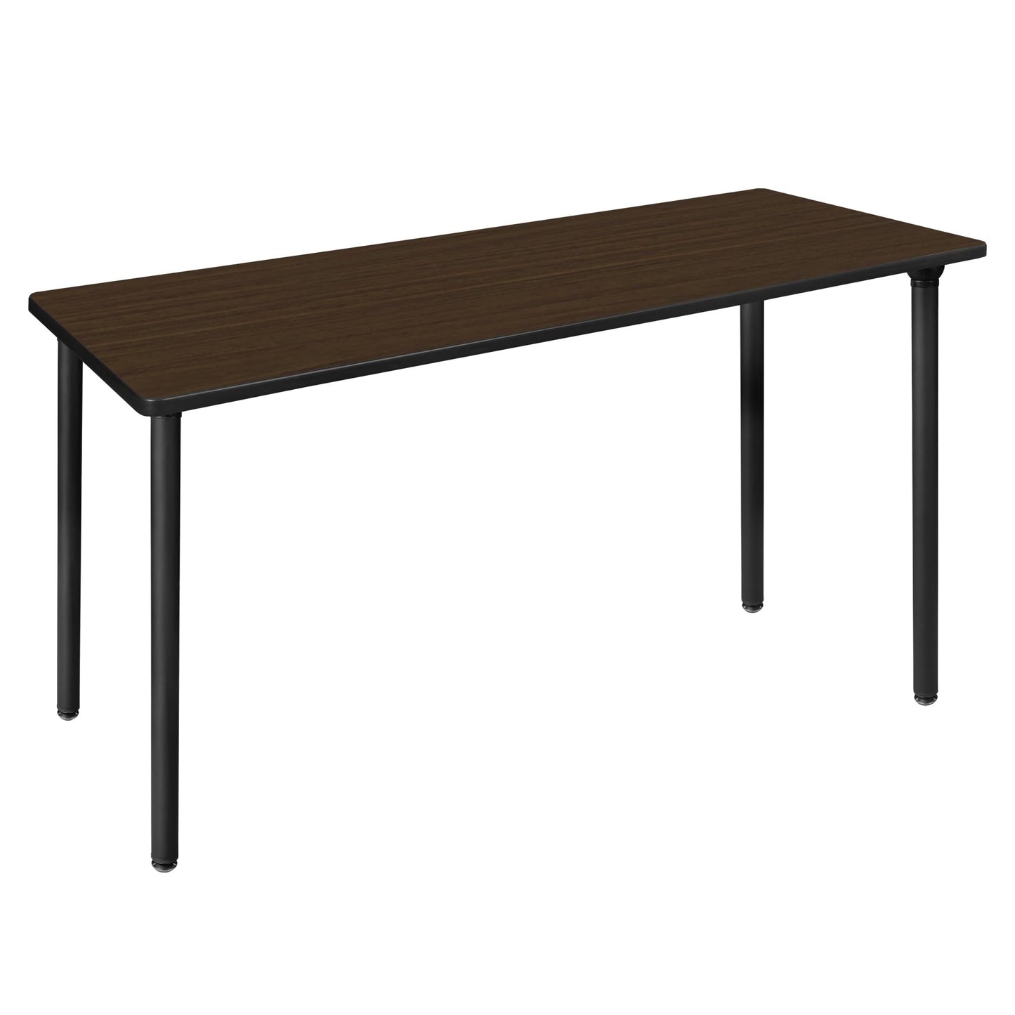 Regency Kee 66 x 24 in. Folding Training Seminar Table- Neo Walnut Top, Black Legs
