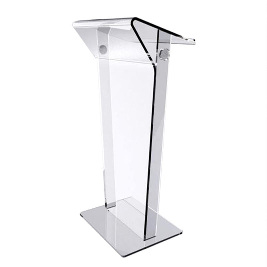 JOuan Lectern Podium Stand, Acrylic Church Podium, Portable Podium Stand, Vertical Podium School Training Lecture Church Event Celebration Host Stage Hotel Reception Desk